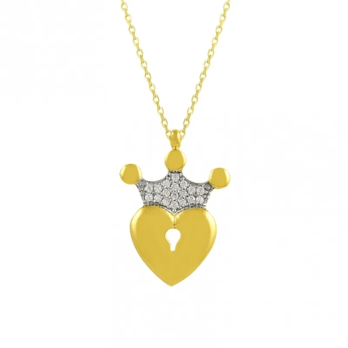 Kalbimin Tacı Altın Kolye KLF1375