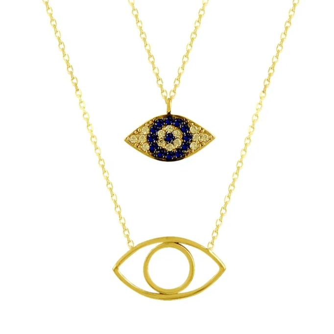 Göz Şekilli Altın Kolye KLF1386