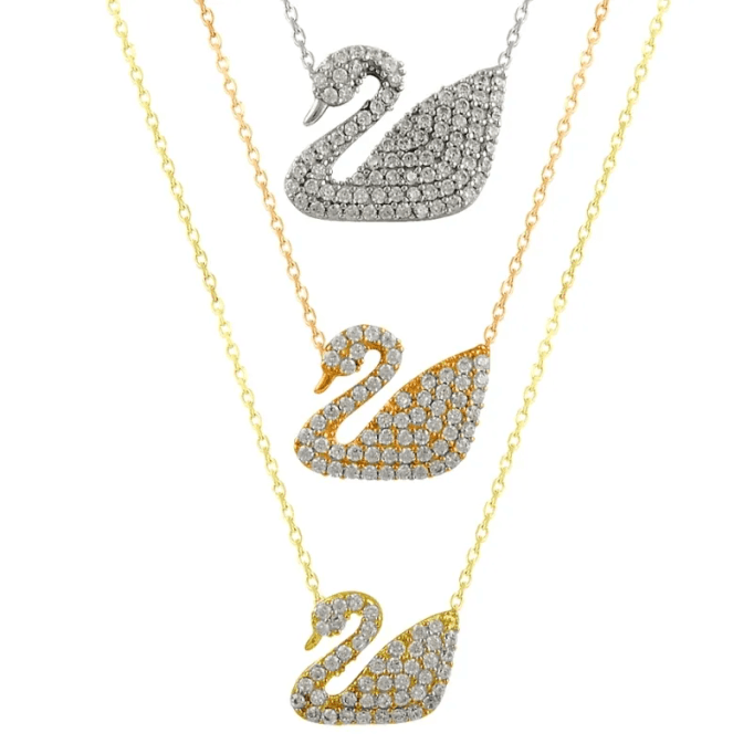 Üç Kuğu Altın Kolye