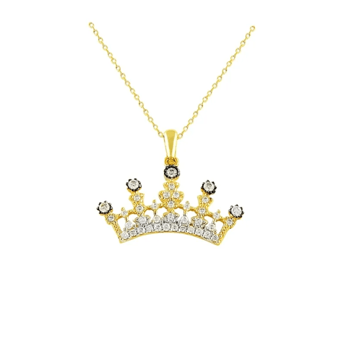 Kraliçe Taç Altın Kolye