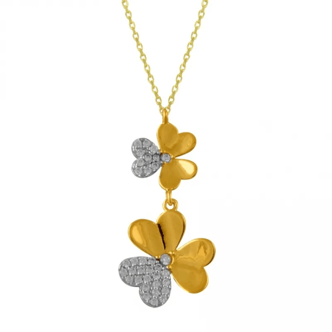 2 Yonca Altın Kolye