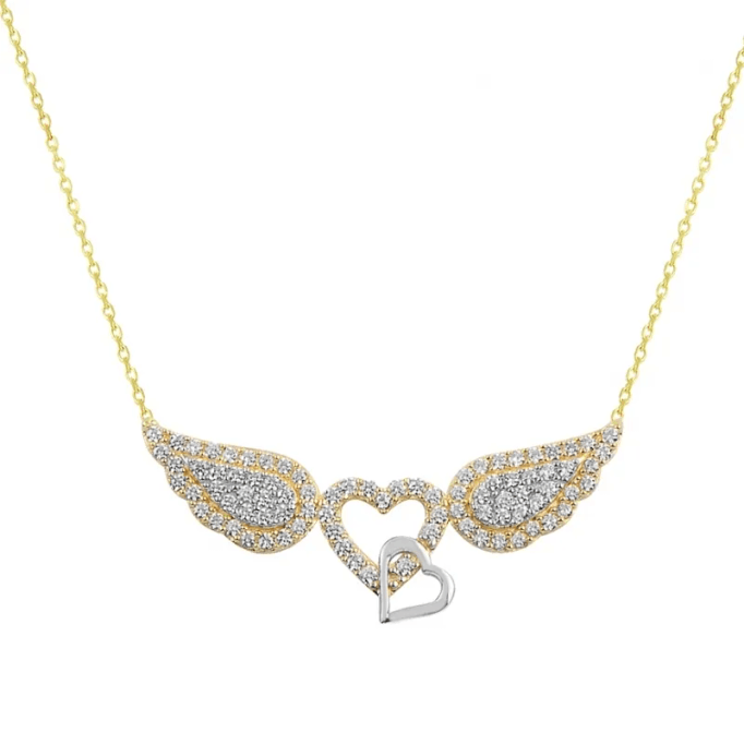 Taşlı Kalp Kolye Kolye