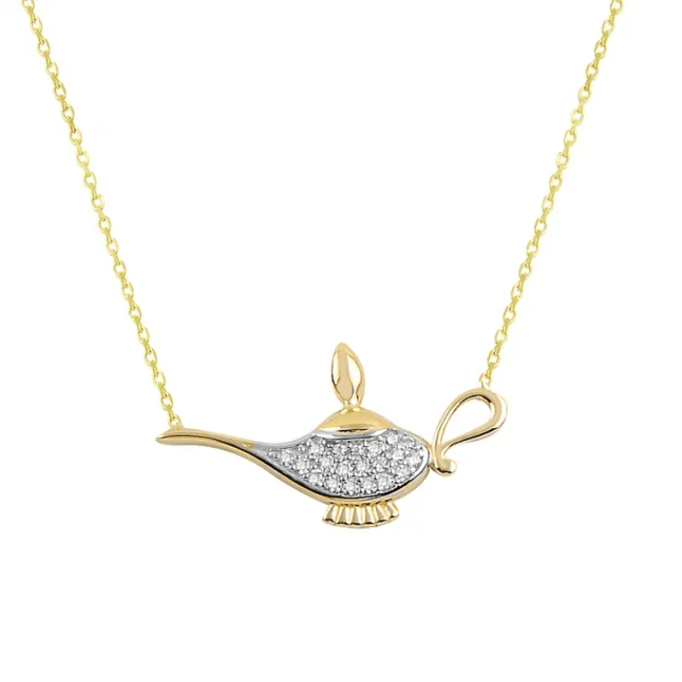 Aladdinin Sihirli Lambası Altın Kolye