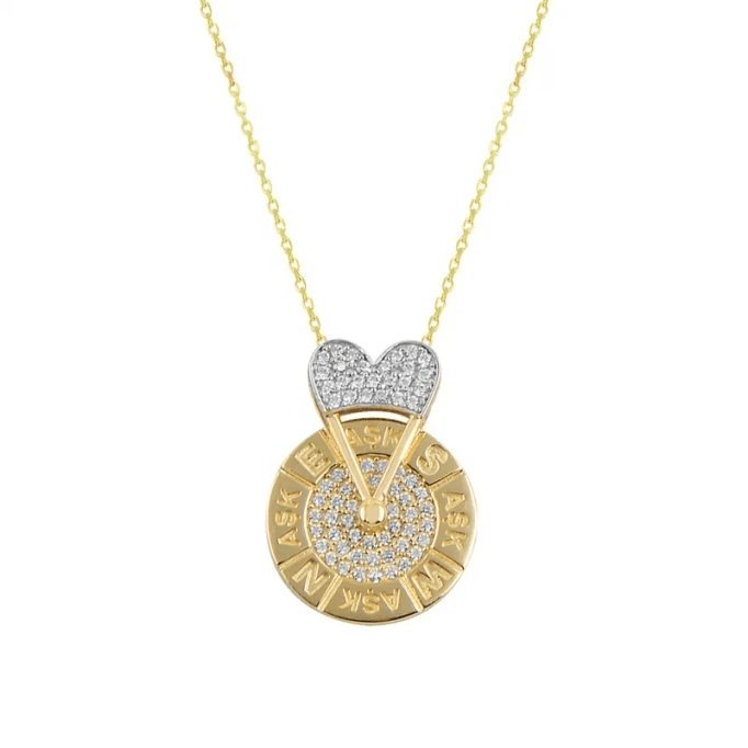 Aşkım Yazılı Altın Kolye