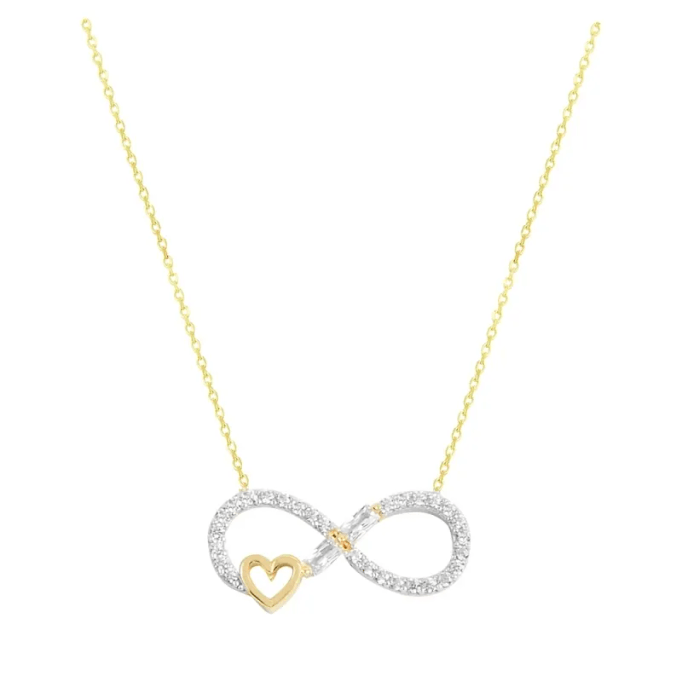 Baget Sonsuzluk Kalp Altın Kolye