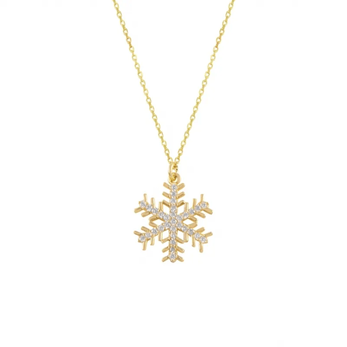 Küçük Kar Tanesi  Altın Kolye