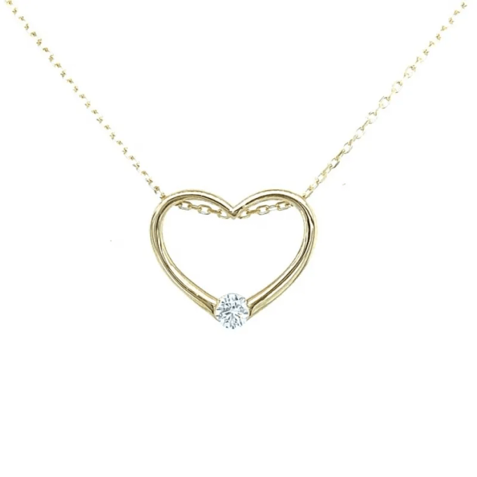 Tektaş Kalpli Kolye