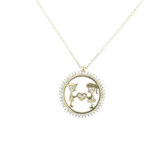 Halka İçinde Aile Kolye