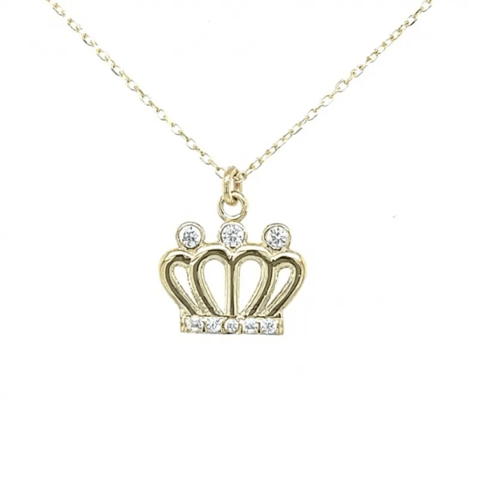 Kraliçe Tacı Altın Kolye