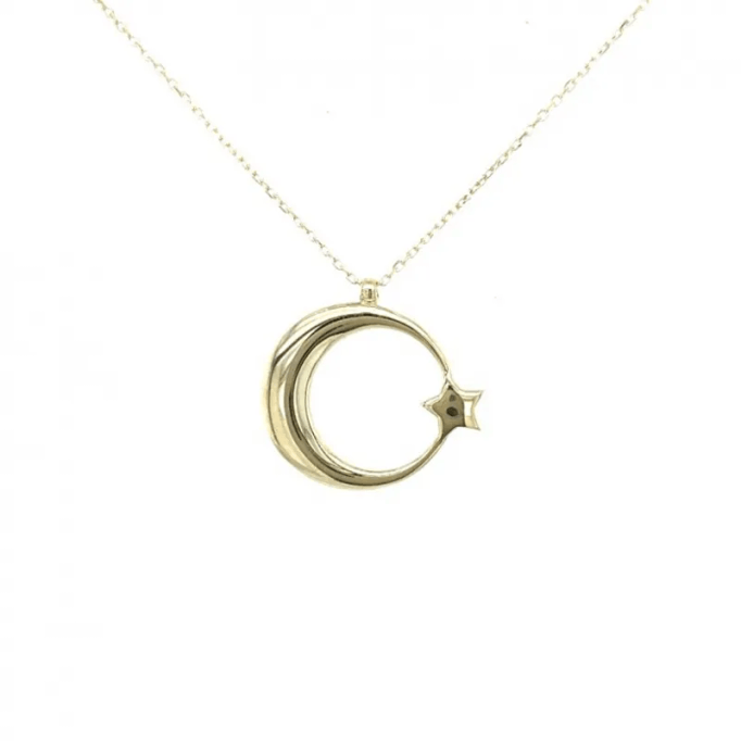 Ay Yıldız Altın Kolye