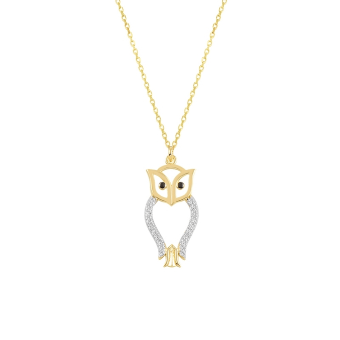 Altın Baykuş Kolye