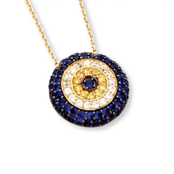 Kabartma Nazarlık Sinyora Kolye