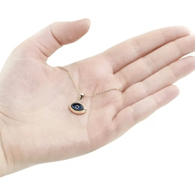 Oval Göz Altın Kolye