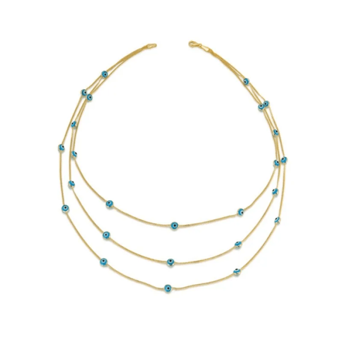 Altın Üç Zincirli Kolye