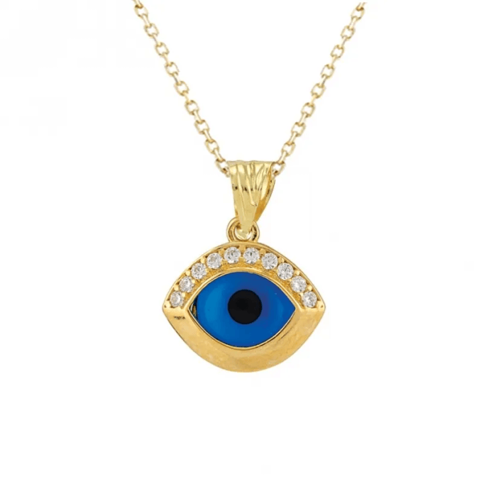 Oval Göz Boncuklu Kolye