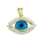 Taş Kirpikli Altın Göz Kolye