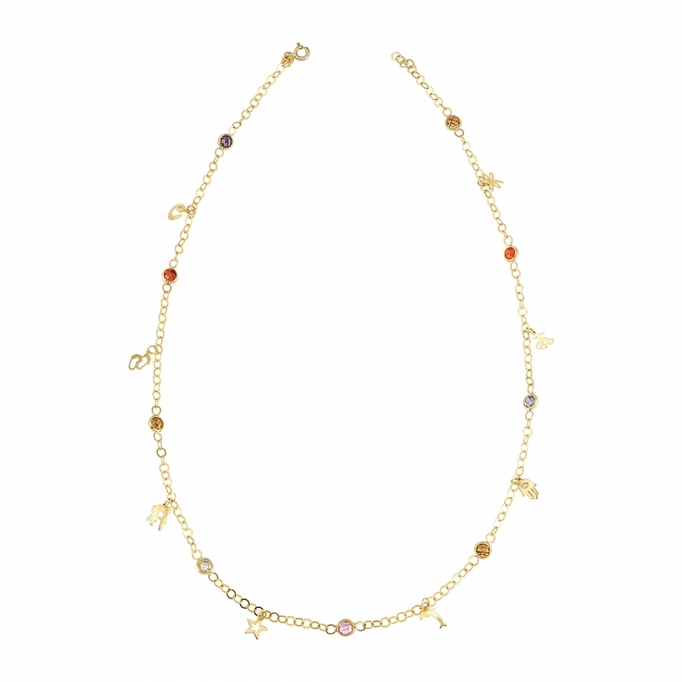 Renkli Taşlı Şans Kolyesi