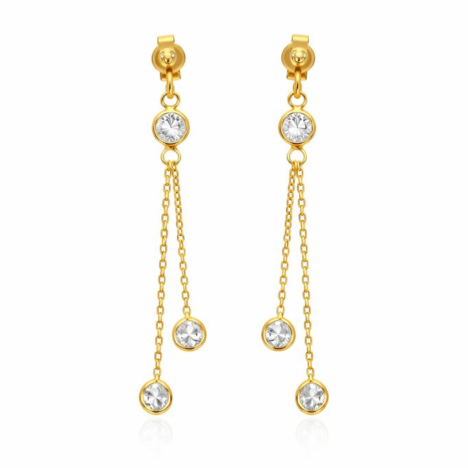 Sallantılı Altın Küpe