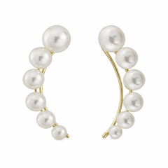 İnci Küpe Sıra Taşlı