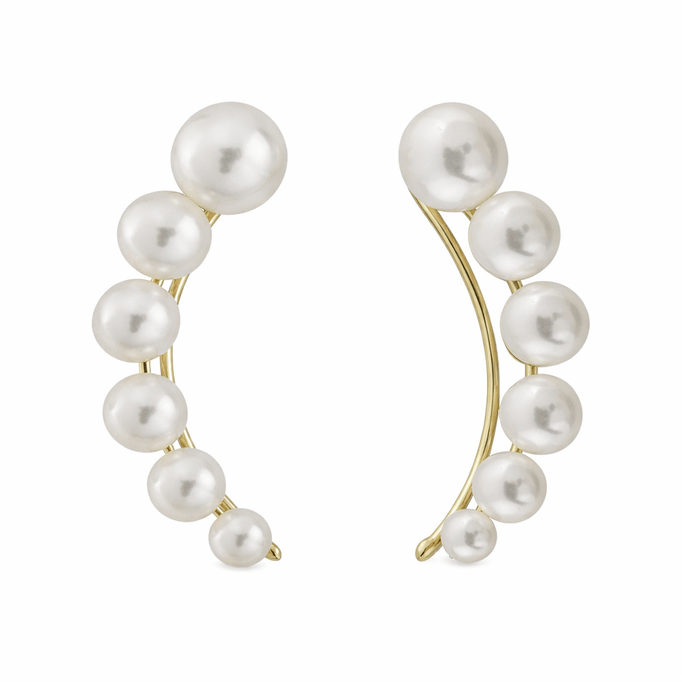 İnci Küpe Sıra Taşlı