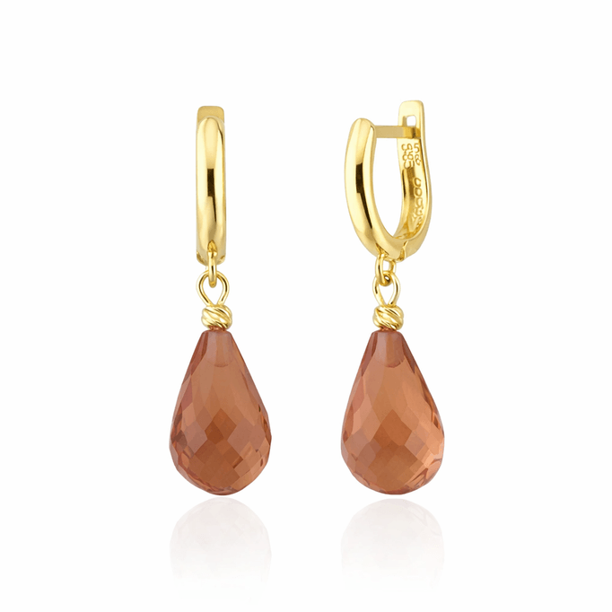 Damla Sallantılı Küpe 14k