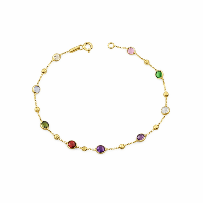 Renkli Taşlı Dorika Bileklik
