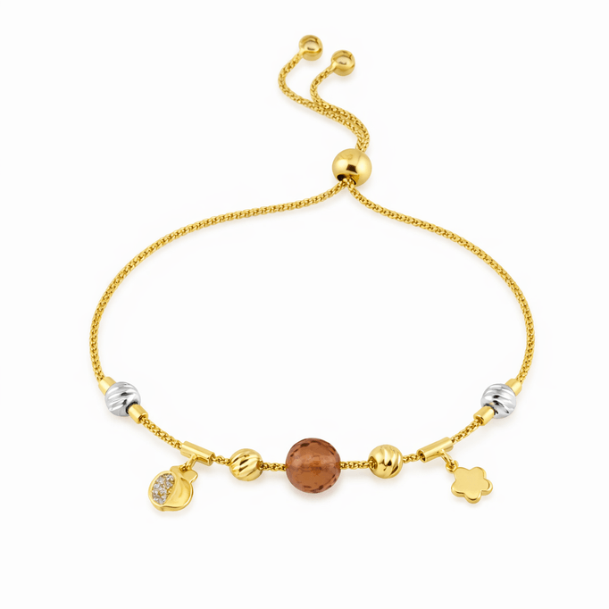 Doğal Taş Şans Bilekliği Çiçek