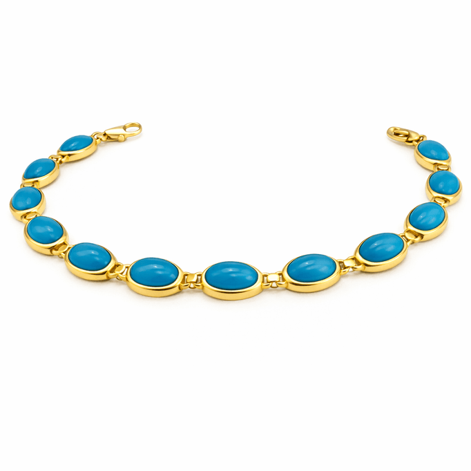 Firuze Taş Altın Bileklik