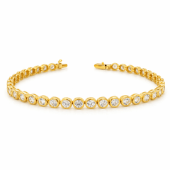 Su Yolu Altın Bileklik Yuvarlak Swarovski