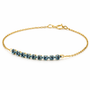 Su Yolu Altın Mavi Taşlı Bileklik