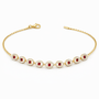Su Yolu Altın Bileklik Kırmızı Taşlı