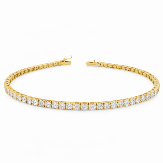 Su Yolu Altın Bileklik Kare Taş