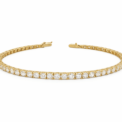 Su Yolu Altın Bileklik Yuvarlak Swarovski