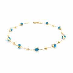 Firuze Dorikalı Altın Bileklik