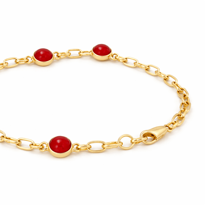 Akik Altın Bileklik