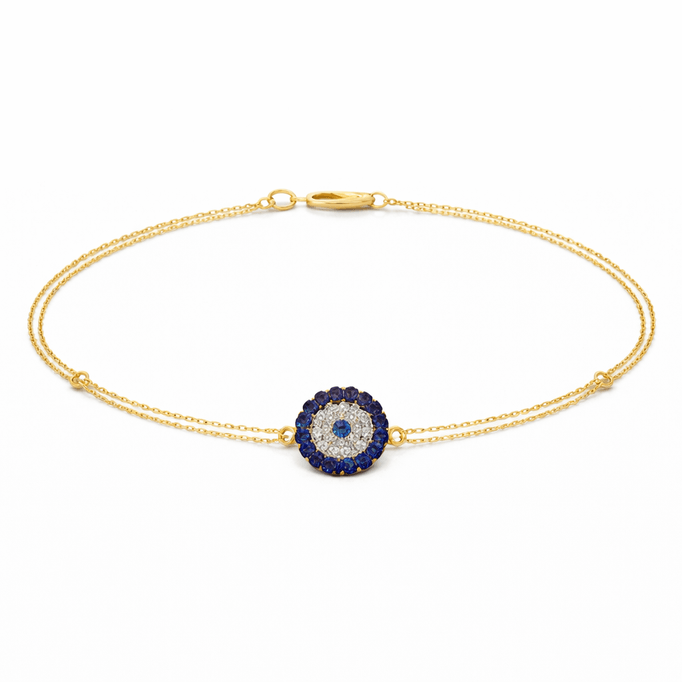 Minik Nazar Boncuklu Altın Bileklik