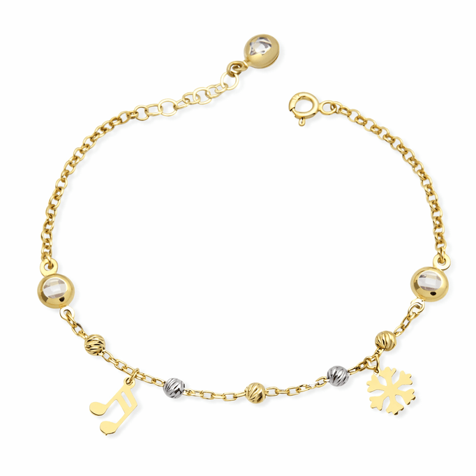 Altın Bileklik Kar Tanesi