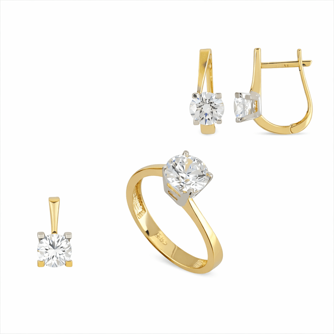 Tektaş Swarovski Üçlü Set