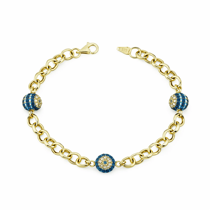 Altın Bileklik Top Kristal