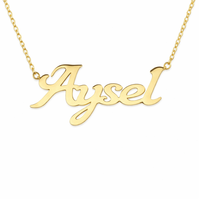 isimli Kolye Altın 14 Ayar