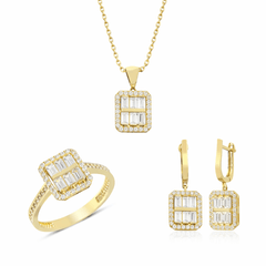 Baget Set 14k Yeşil Altın