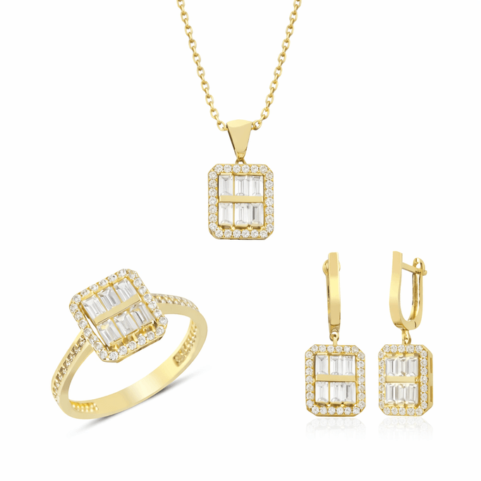 Baget Set 14k Yeşil Altın
