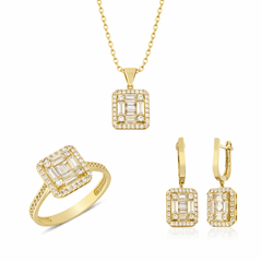 Baget Takım Taşlı 14k