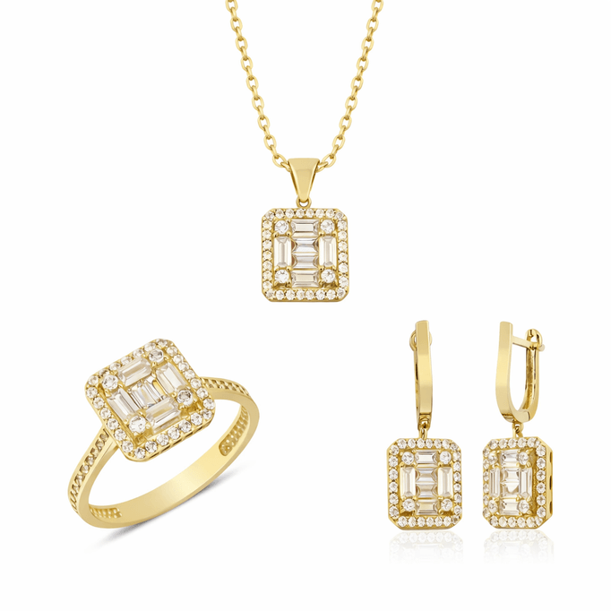 Baget Takım Taşlı 14k