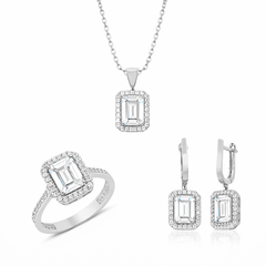 Baget Takım Beyaz Altın