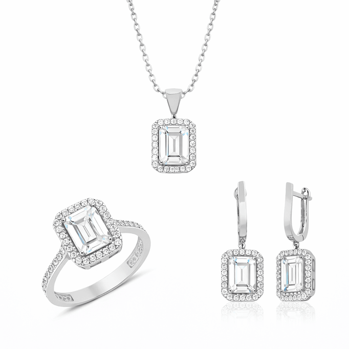 Baget Takım Beyaz Altın