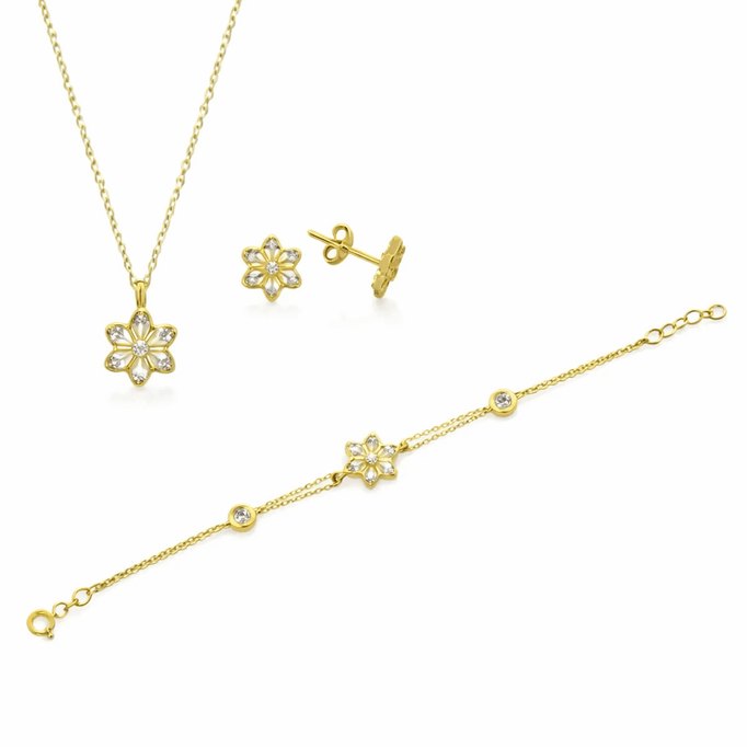 Altın Üçlü Mini Papatya Set