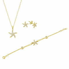 Deniz Yıldızı Figürlü Altın Takım