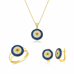 Yuvarlak Nazar Boncuklu Takım