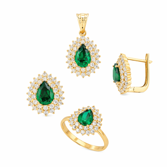 Altın Damla Yeşil Üçlü Takım